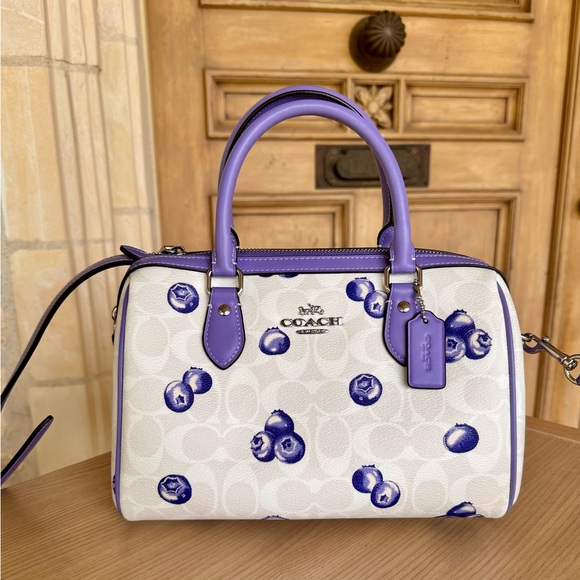 Coach White and Purple Women's Bag - Picture 1 of 10